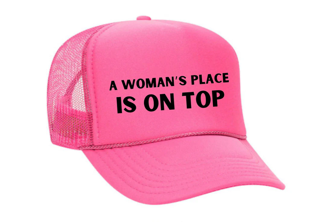 A Woman’s Place Is On Top Trucker Hat - Image 2
