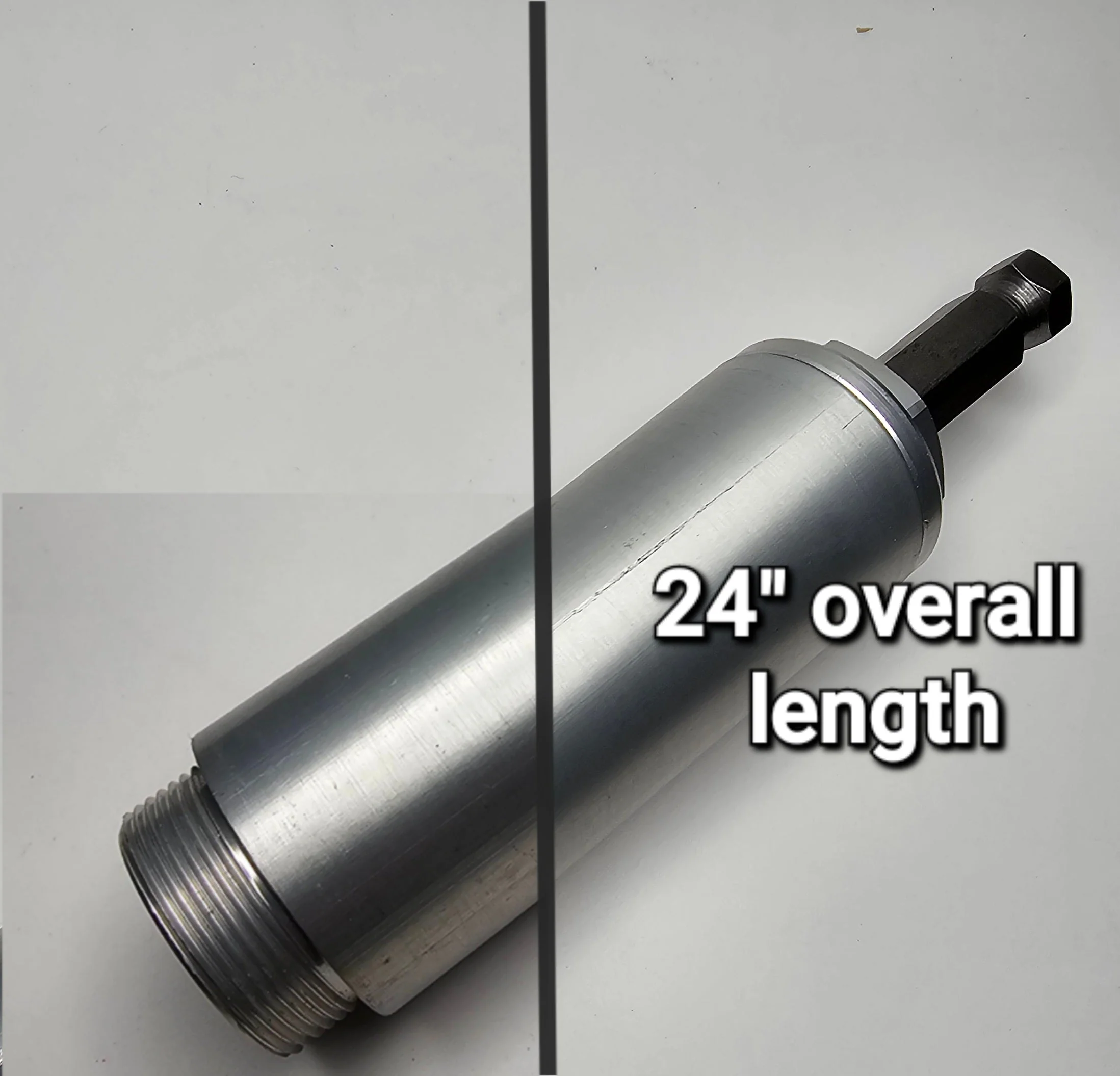 AL24 24 inch aluminum tube with end cap - Image 2