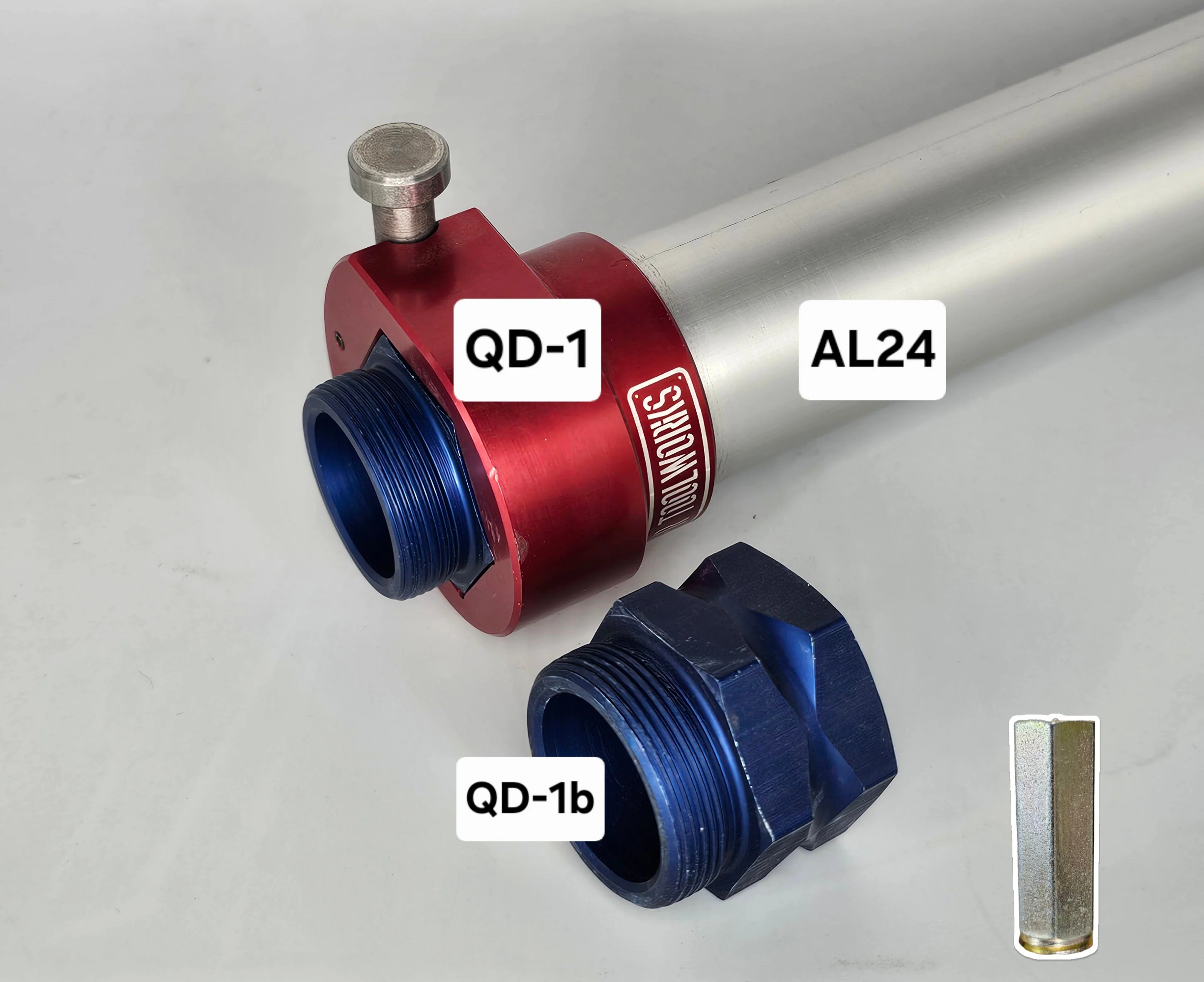AL24 24 inch aluminum tube with end cap - Image 5