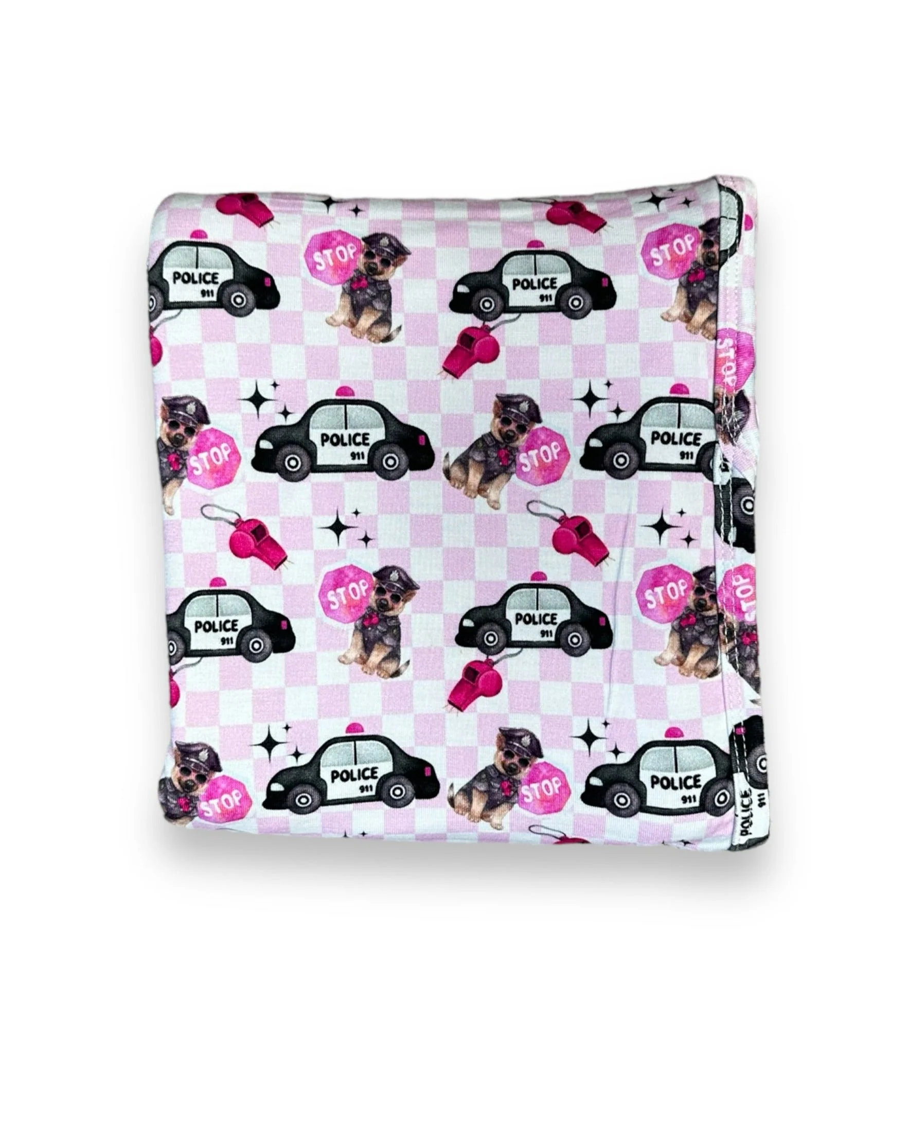 Bamboo Spandex Swaddle, Pink Police