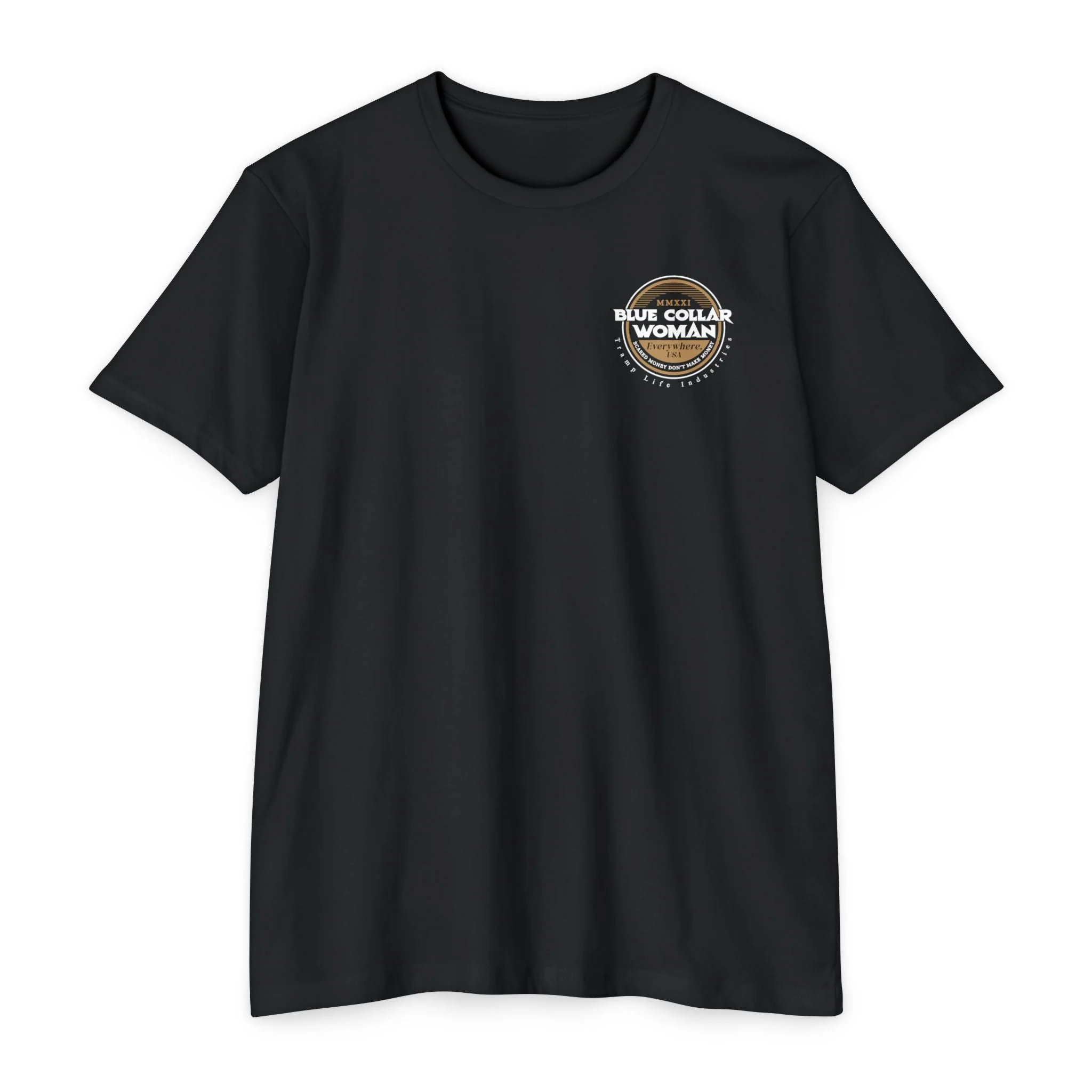Blue Collar Woman Scared Money Tee - Image 2
