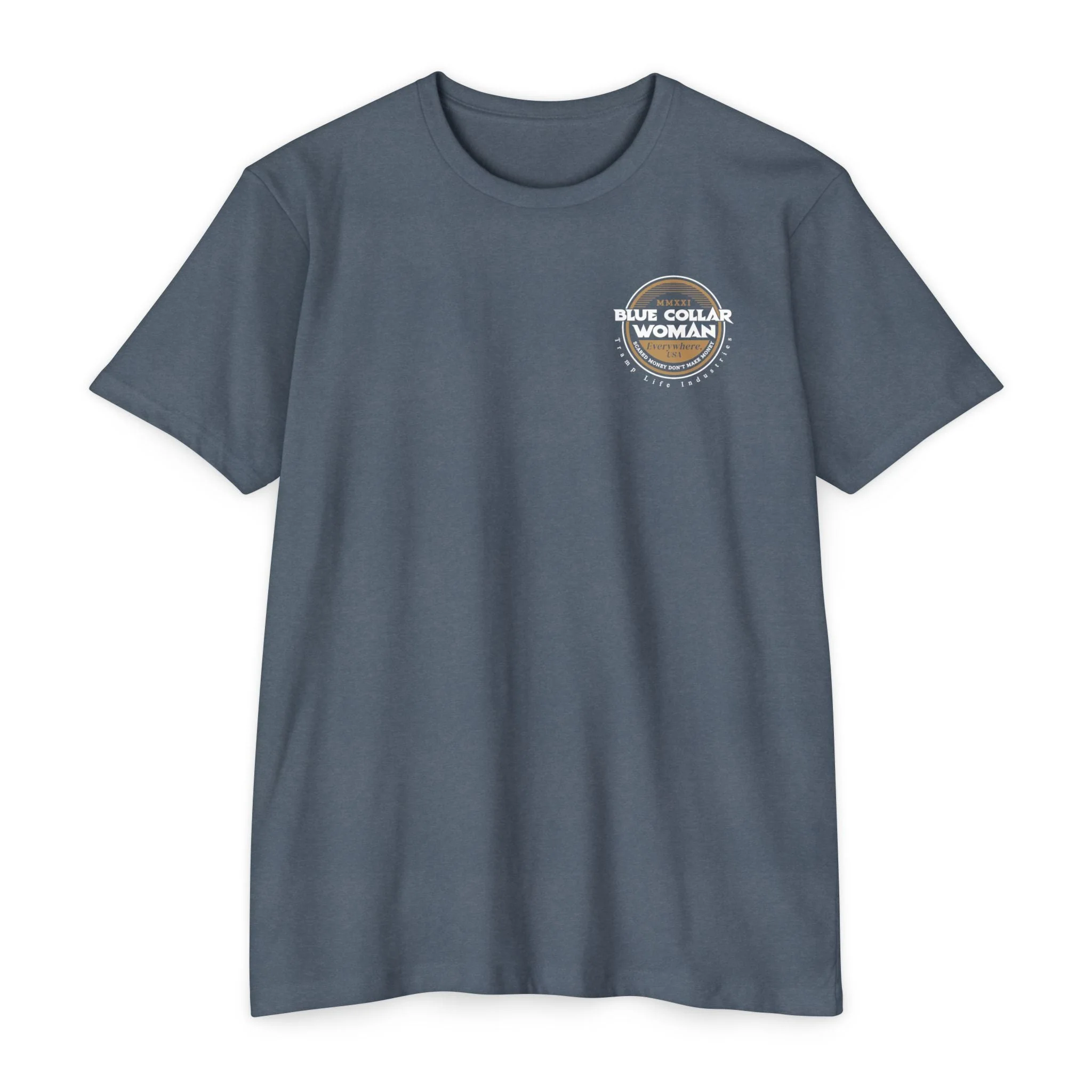 Blue Collar Woman Scared Money Tee - Image 6