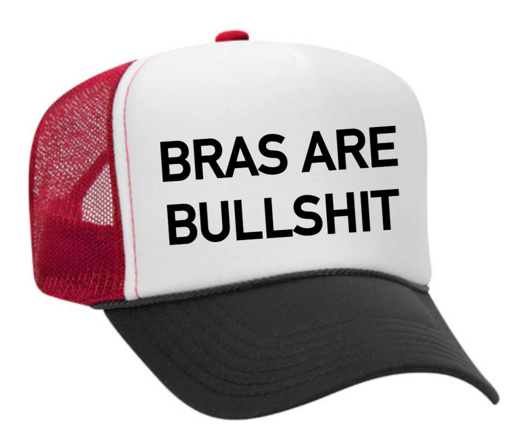 Bras Are Bullshit Trucker Hat - Image 2