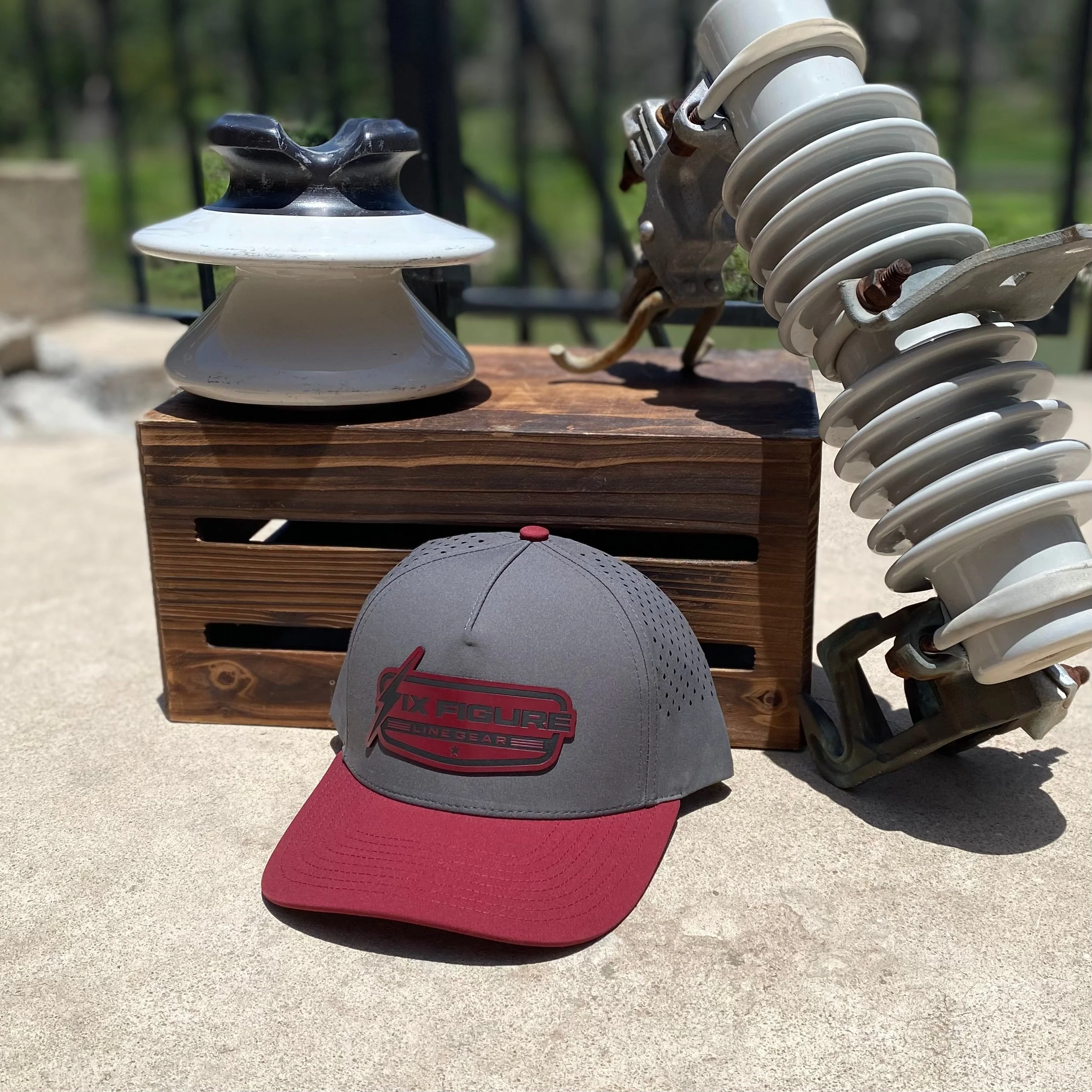 Charcoal & Maroon Dura-Bull Hat