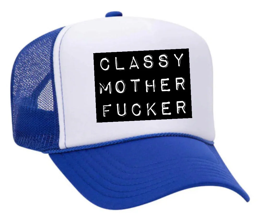 Classy Mother Fucker Block Trucker Hat - Image 2
