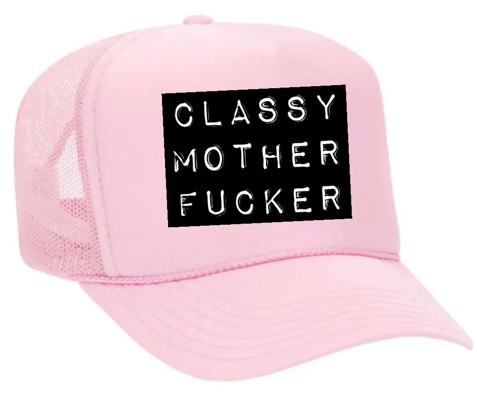 Classy Mother Fucker Block Trucker Hat - Image 20