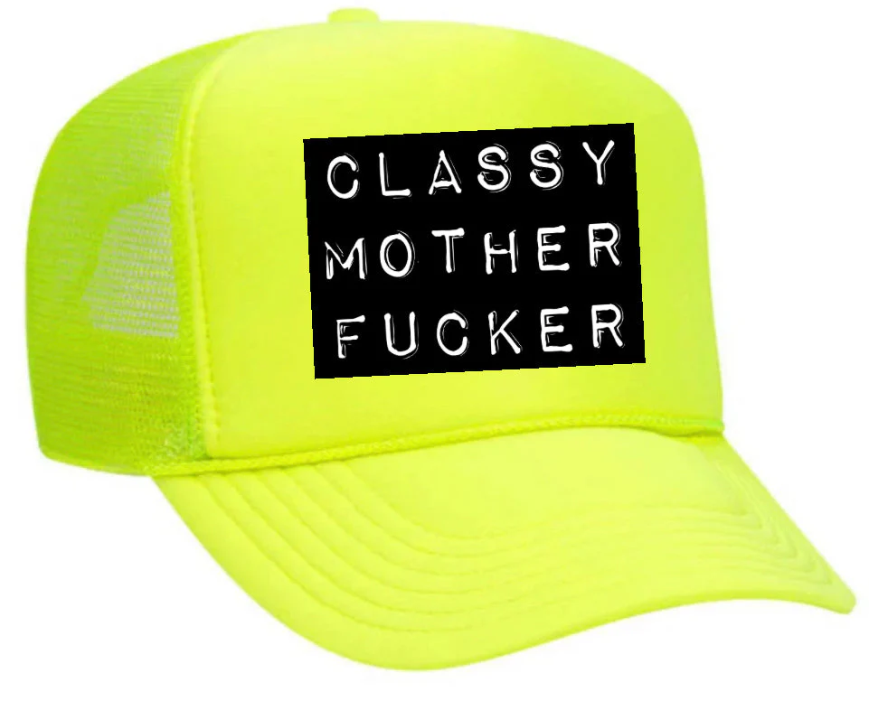 Classy Mother Fucker Block Trucker Hat - Image 23