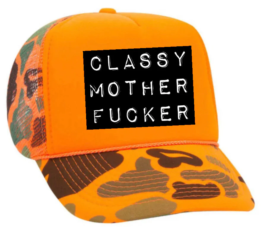 Classy Mother Fucker Block Trucker Hat - Image 24
