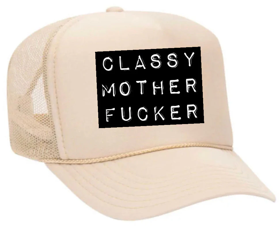 Classy Mother Fucker Block Trucker Hat - Image 3