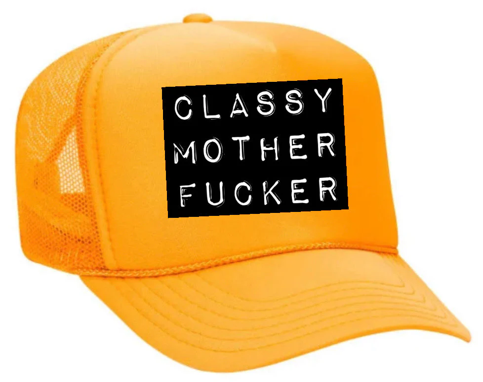 Classy Mother Fucker Block Trucker Hat - Image 8