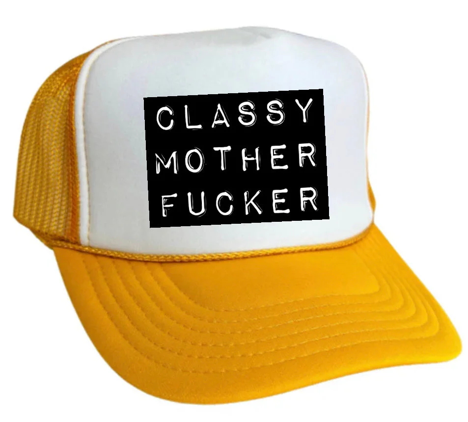 Classy Mother Fucker Block Trucker Hat - Image 9