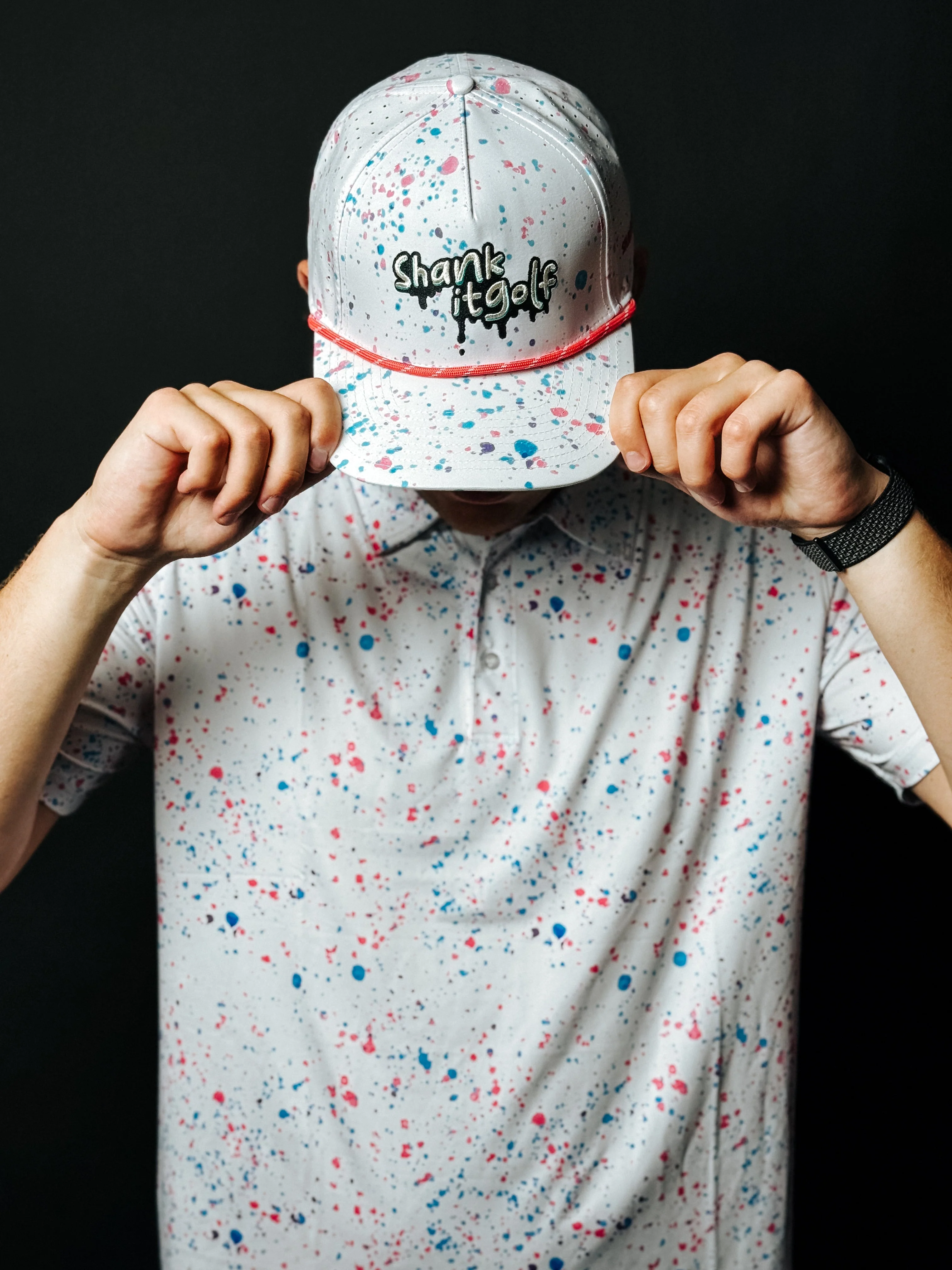 Drippy White Paint Hat - Image 2