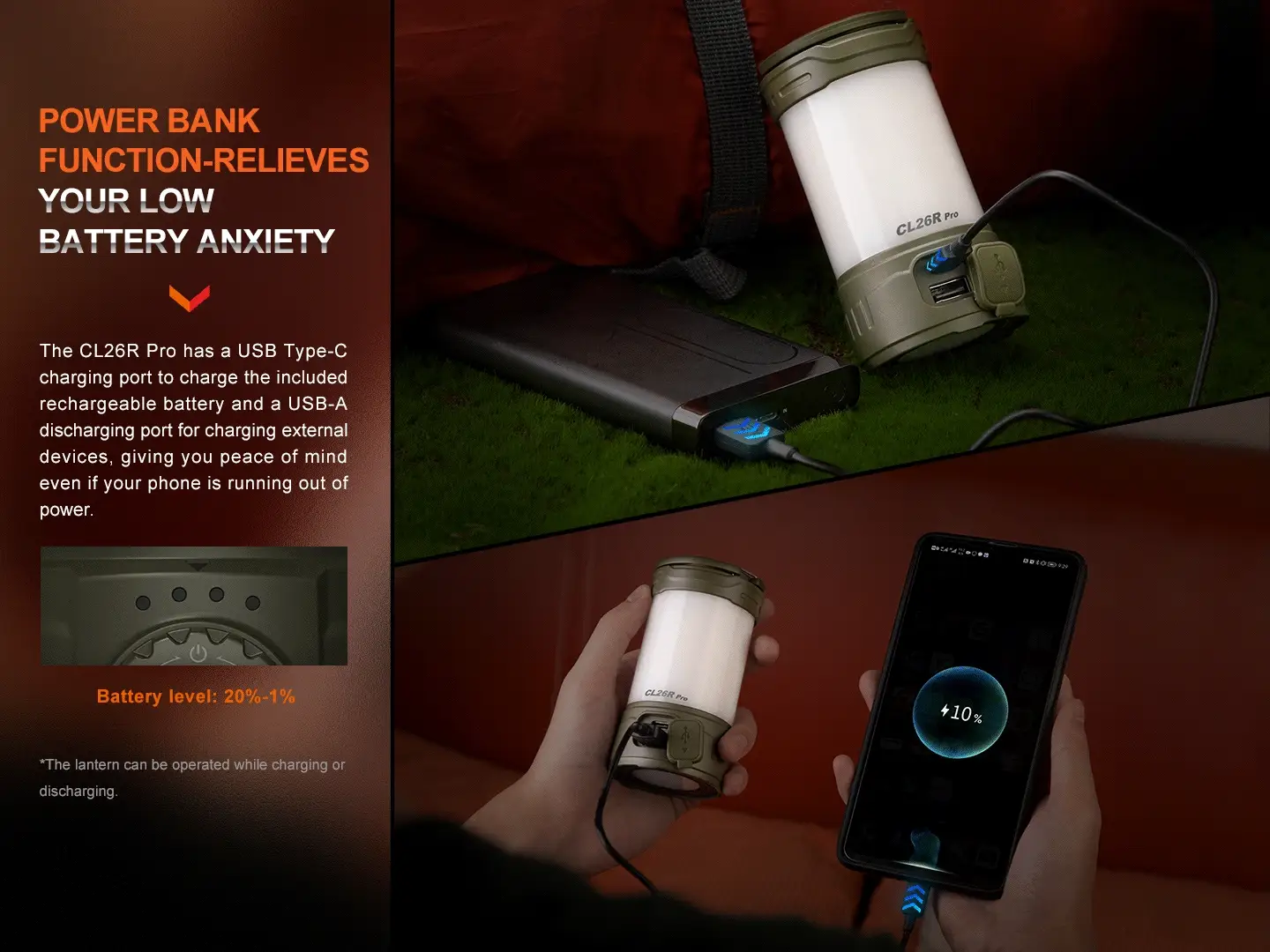 PRO High Performance LED Rechargeable Camping Lantern - CL26R - Image 9