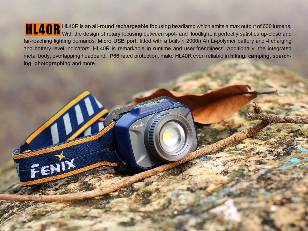 Focusable USB Rechargeable LED Headlamp - HL40R - Image 3