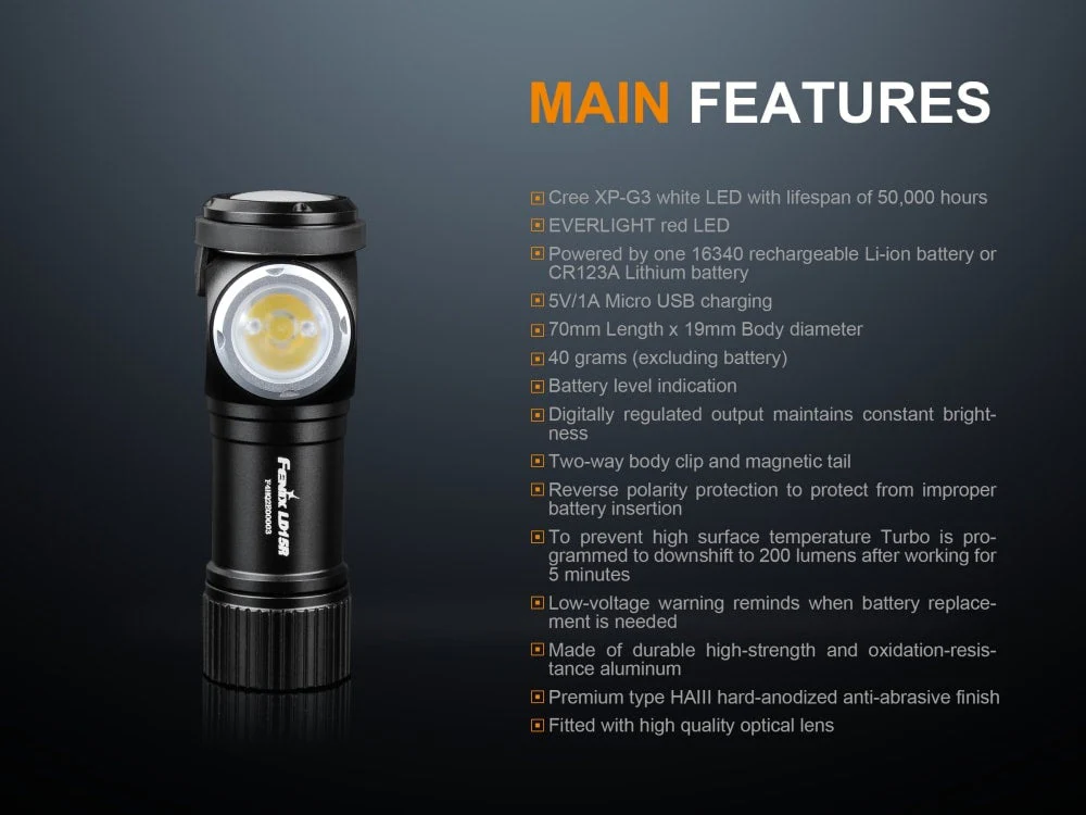 Right-Angled Rechargeable LED Flashlight - LD15R - Image 4