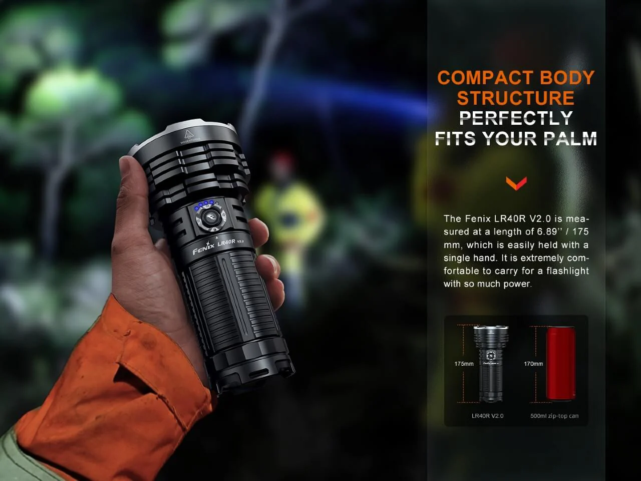 V2.0 Rechargeable LED Searchlight - LR40R - Image 2