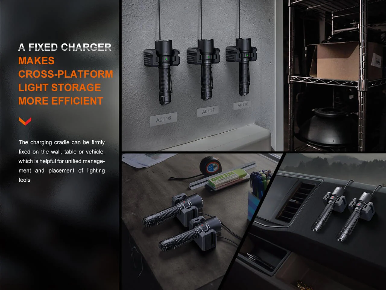 Cradle Charging LED Work Flashlight - WF26R - Image 4