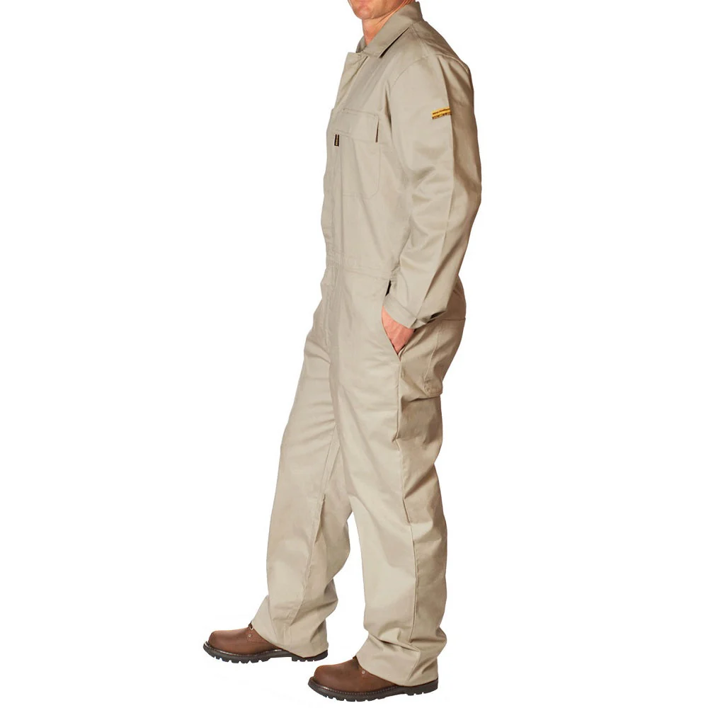 Flame Resistant Featherweight Beige Coveralls - Image 6