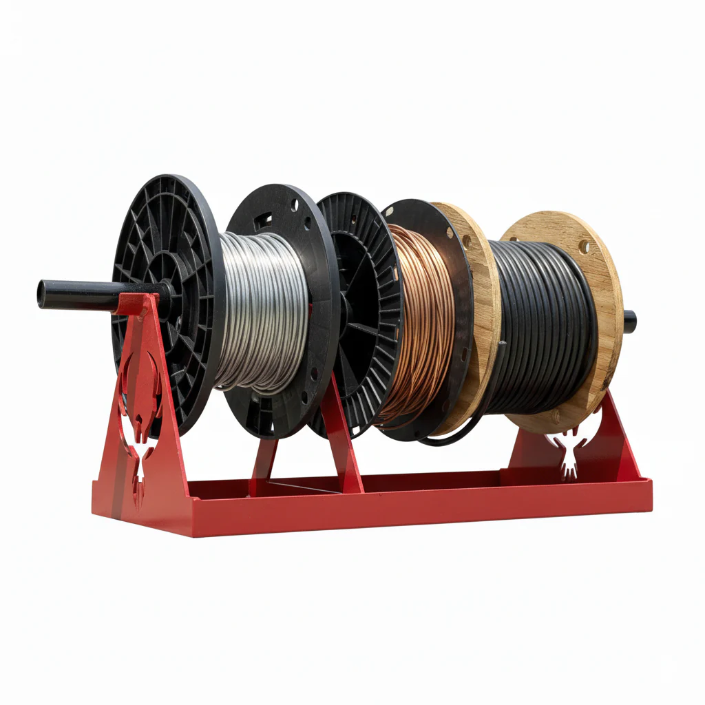 Hardline Bucket Truck Wire Spool Holder: Copper & Alum - Image 14