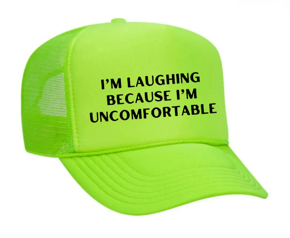 I’m Laughing Because I’m Uncomfortable Trucker Hat - Image 16