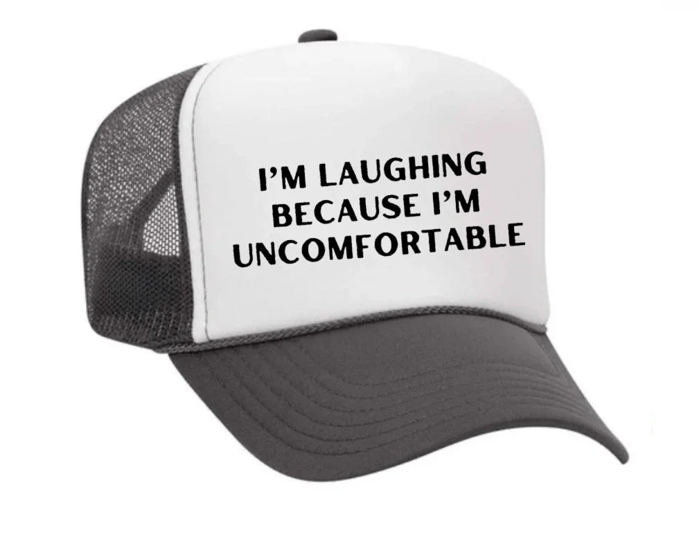 I’m Laughing Because I’m Uncomfortable Trucker Hat - Image 19