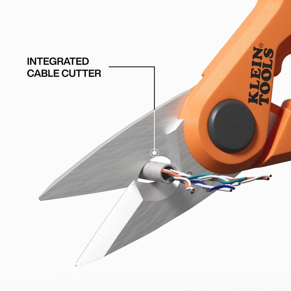 Klein 2100FO Compact Cable Stripping Electrician Scissors, 6-Inch - Image 4