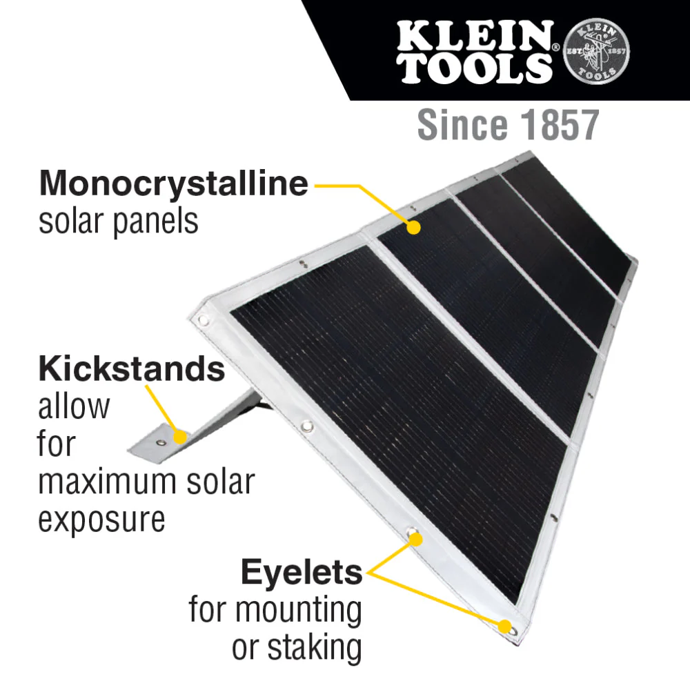 Klein 29251 200W Portable Solar Panel - Image 2