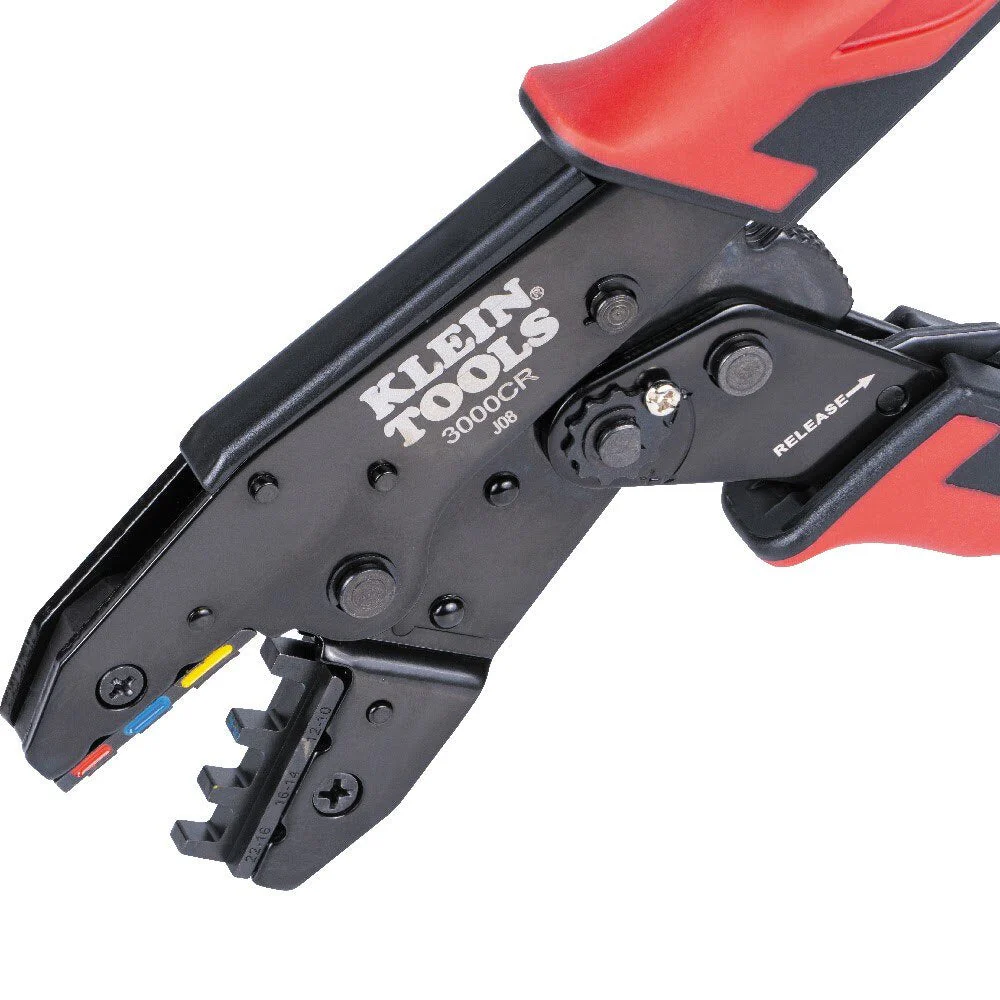 Klein 3007CR Ratcheting Heat Shrink Terminal Crimper, 10 to 22 AWG Wire - Image 4