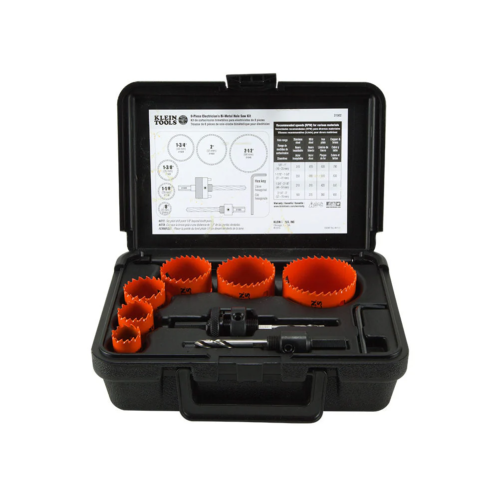 Klein 31902 8-Piece Bi-Metal Hole Saw Kit - Image 2