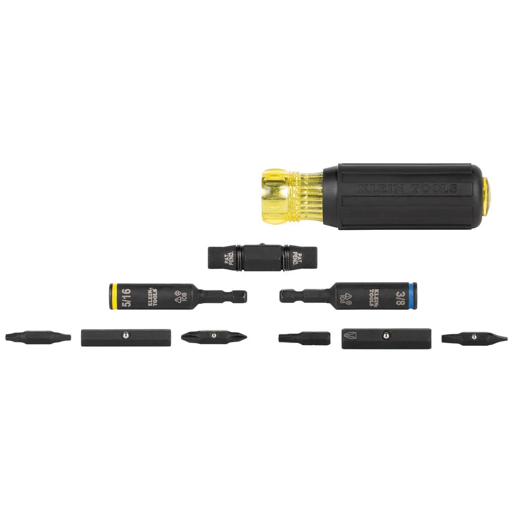 Klein 32500HD Impact Rated Multi-Bit Screwdriver / Nut Driver, 11-in-1 - Image 2
