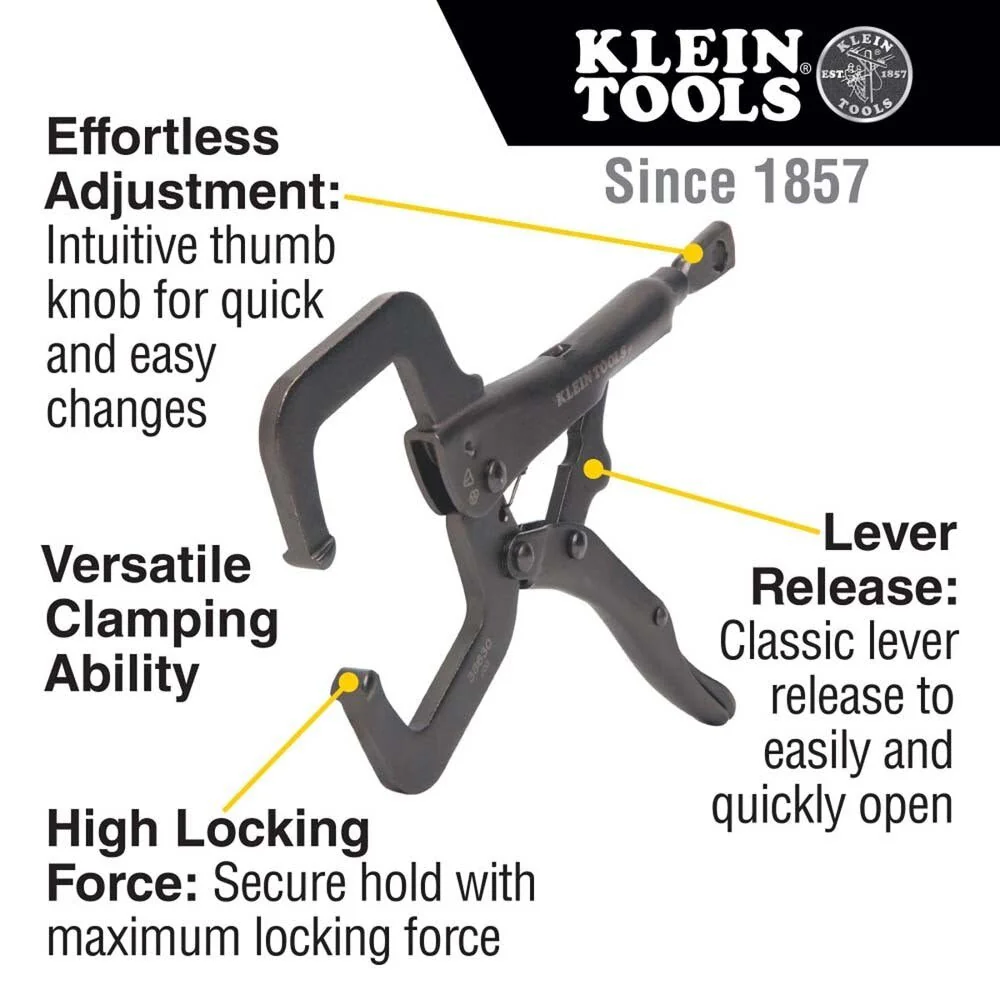 Klein 38631 C-Clamp Locking Pliers With Standard Jaws, 9-Inch - Image 2