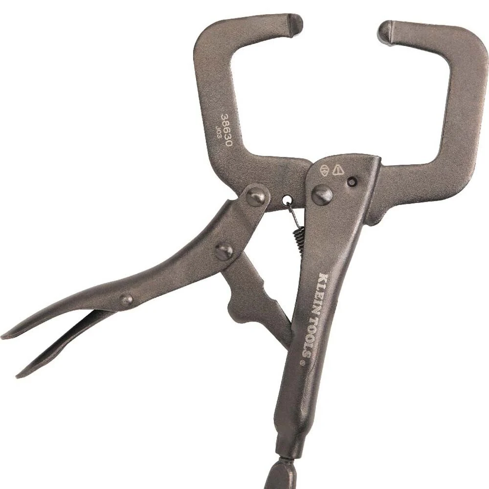 Klein 38664 Locking Pliers Set, C-Clamp, Long Nose, Curved Jaw, 3-Piece - Image 3