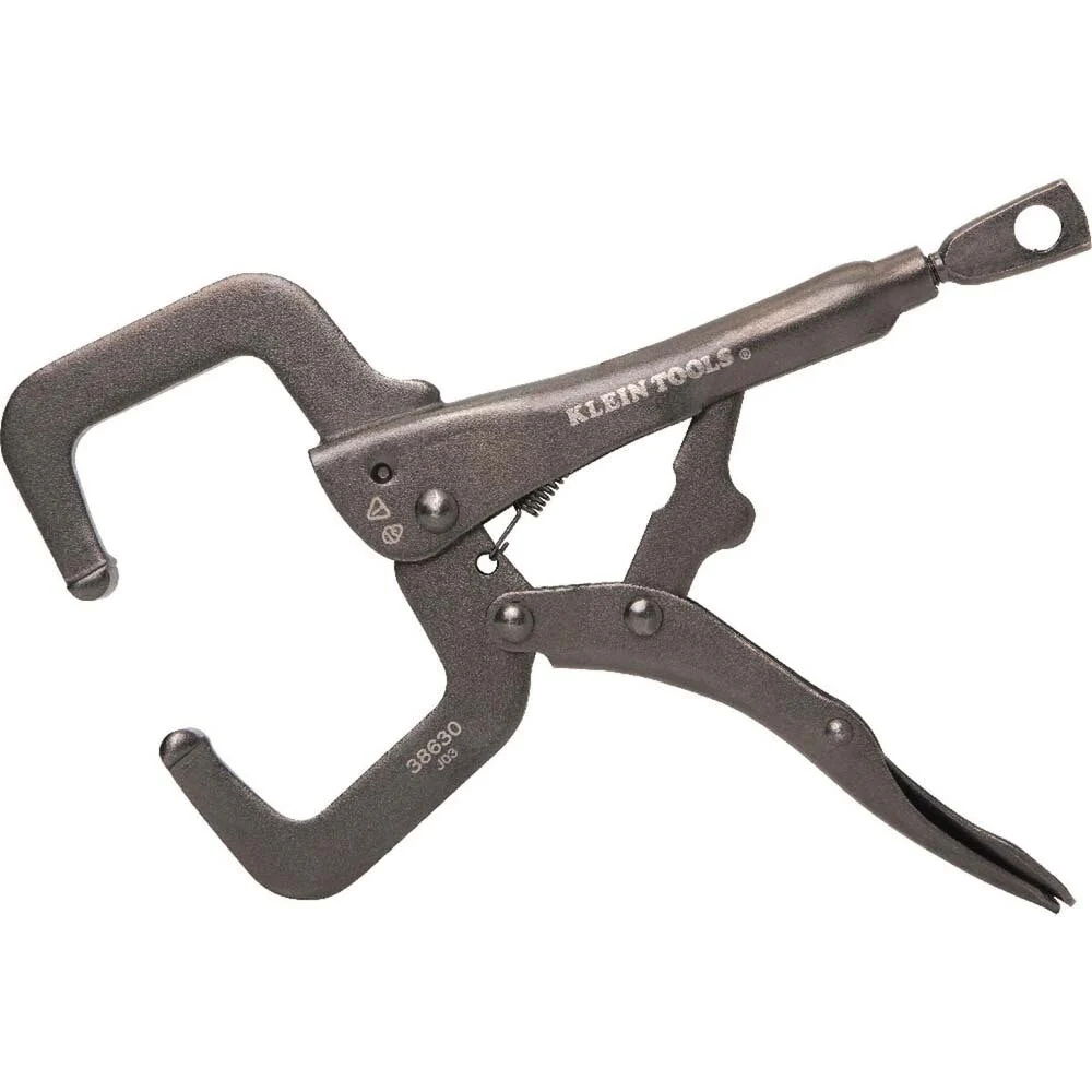 Klein 38664 Locking Pliers Set, C-Clamp, Long Nose, Curved Jaw, 3-Piece - Image 7