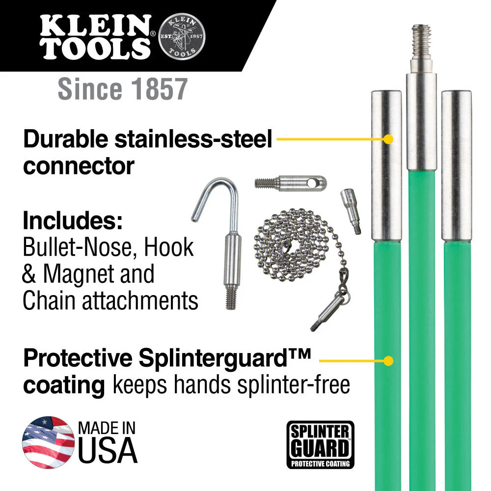 Klein 50254 Multi Flex Glow Rod Set, 25-Foot - Image 2