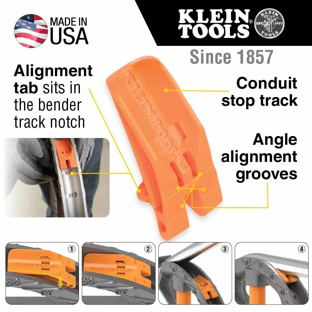Klein 51606 Aluminum Conduit Bender Full Assembly, 1/2-Inch EMT with Angle Setter - Image 3