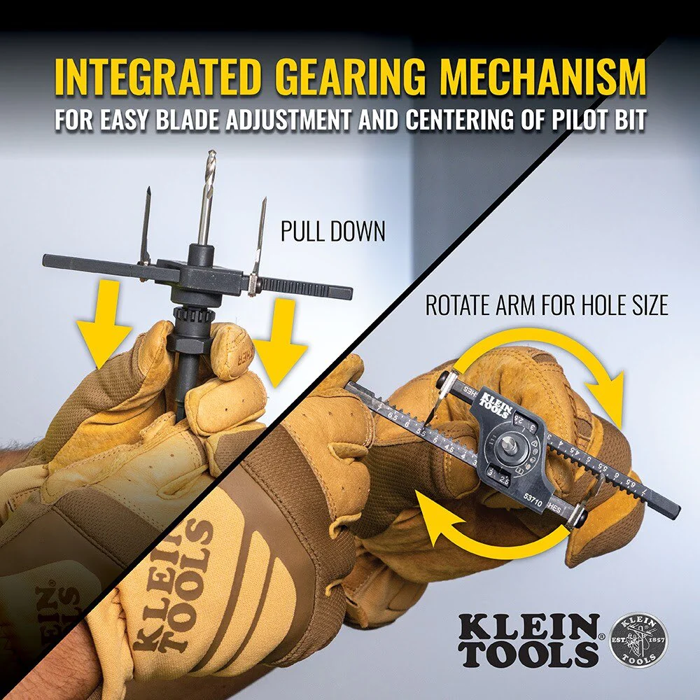 Klein 53710 Adjustable Hole Saw with Auto-Set Arms - Image 4