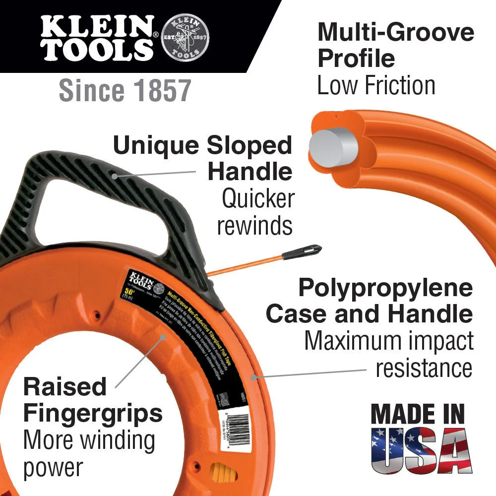 Klein 56059 Grooved Fiberglass Fish Tape 200-Foot - Image 5