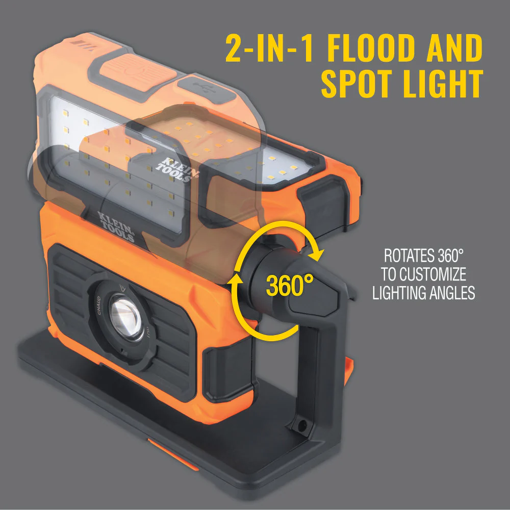 Klein 56417 MODbox Rechargeable Dual Beam LED Work Light - Image 3