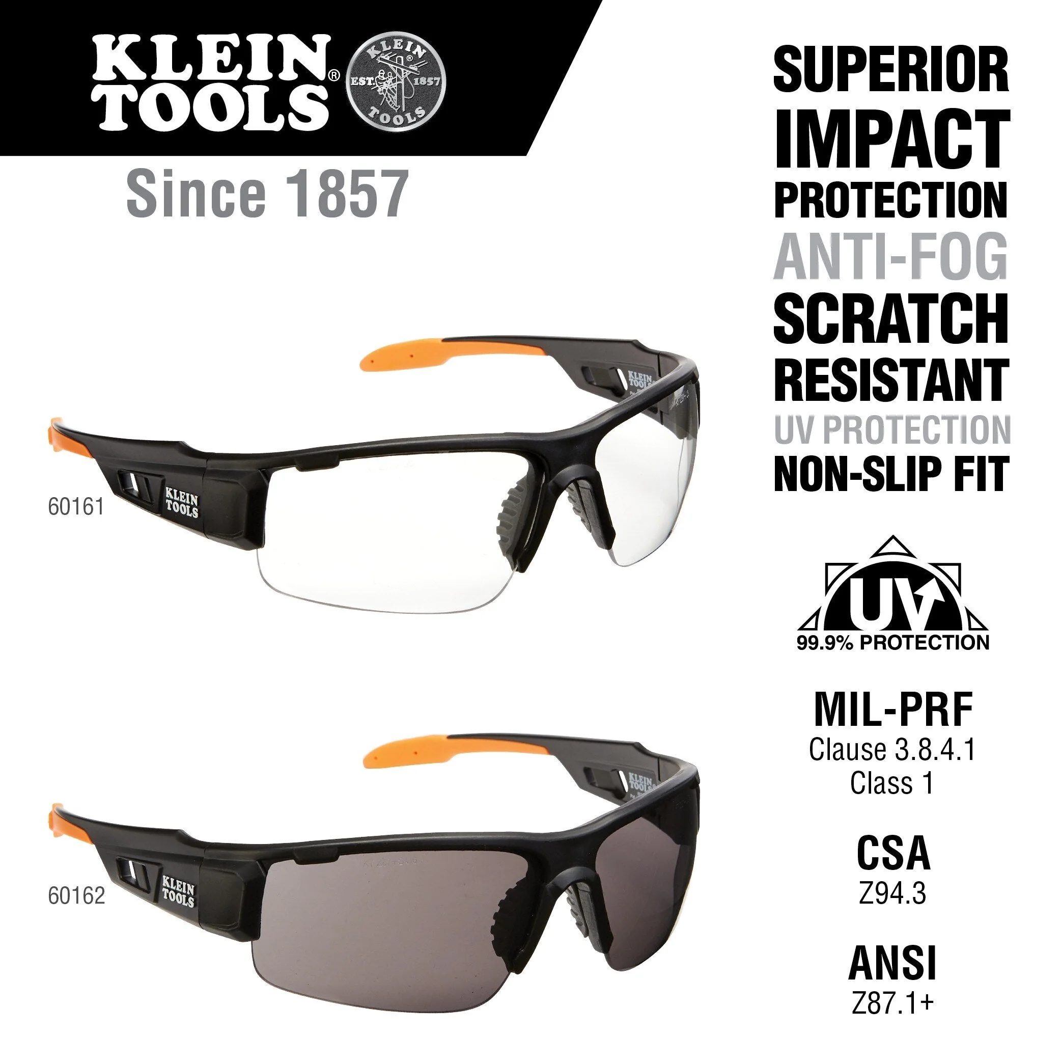Klein 60161 Professional Safety Glasses, Clear Lens - Image 2