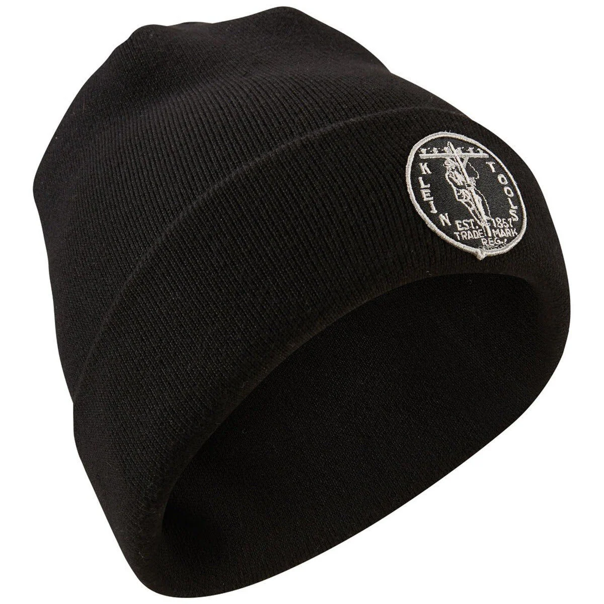 Klein 60388 Heavy Knit Hat, Black, Vintage Patch Logo (One Size Fits Most) - Image 4