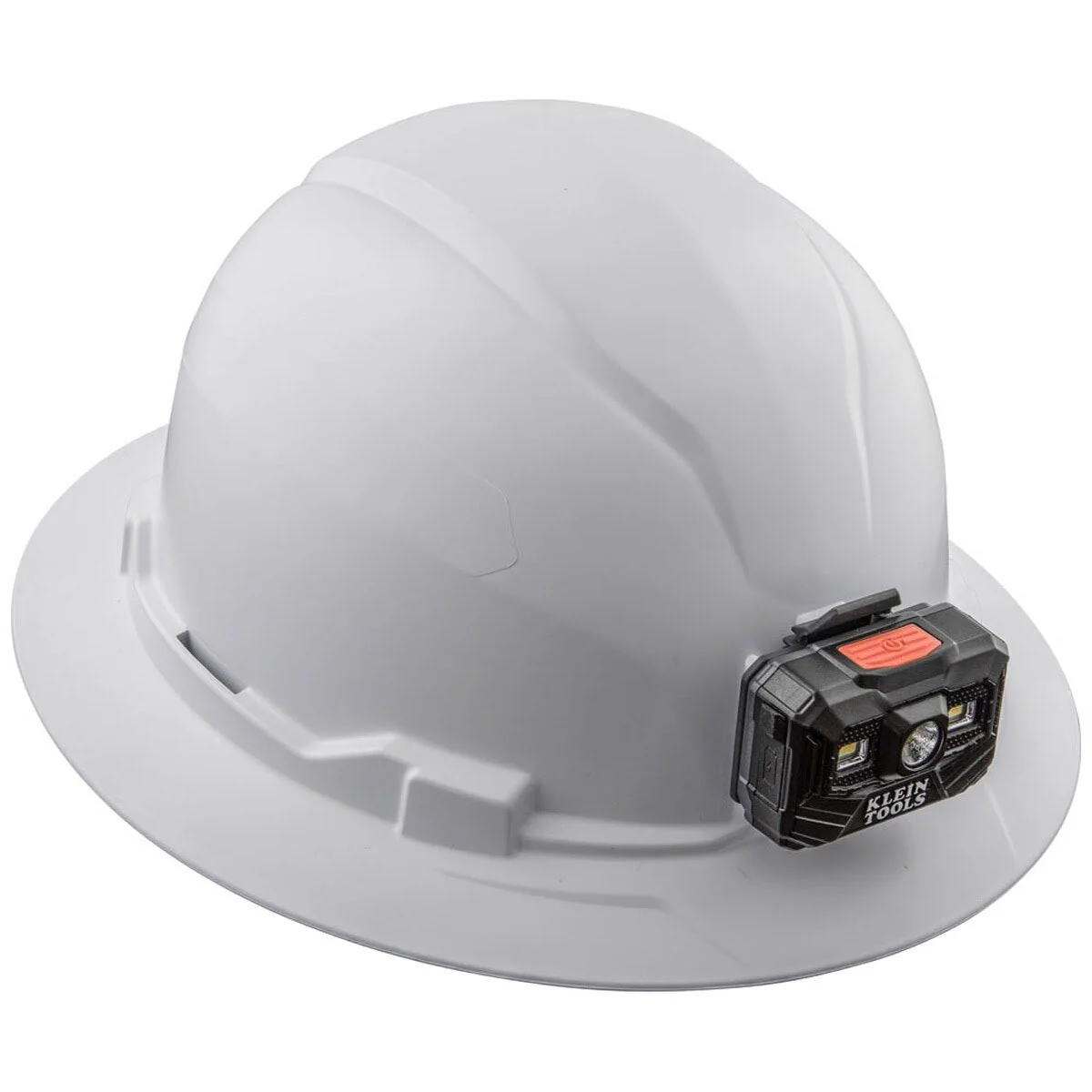 Klein 60406RL Hard Hat, Non-Vented, Full Brim with Rechargeable Headlamp, White (Each) - Image 4