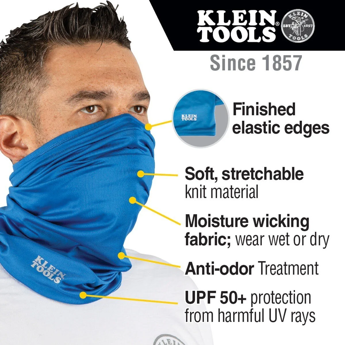 Klein 60439 Neck and Face Cooling Band, Blue (One Size) - Image 2