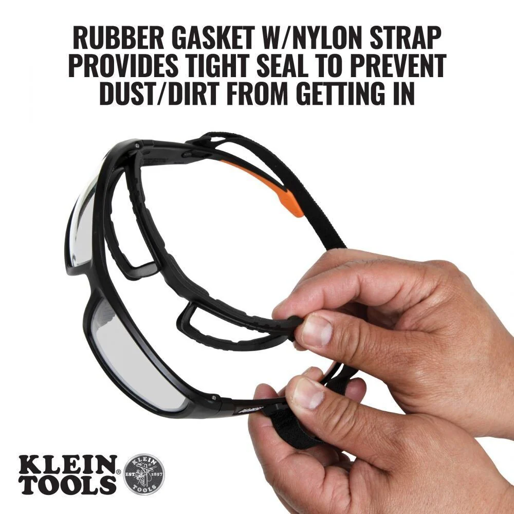 Klein 60470 Professional Full-Frame Gasket Safety Glasses, Clear Lens - Image 8