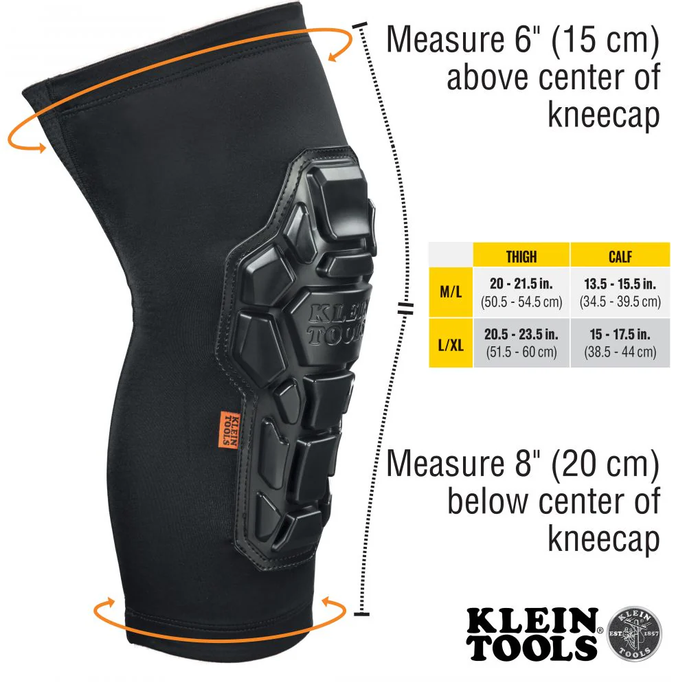 Klein 60511 Heavy Duty Knee Pad Sleeves, M/L - Image 3