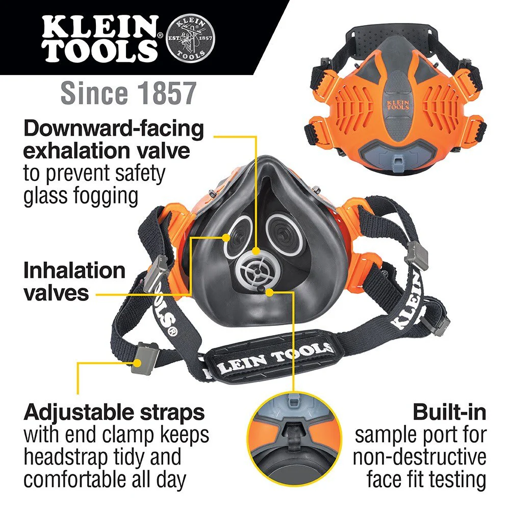 Klein 60552 P100 Half-Mask Respirator, M/L - Image 2