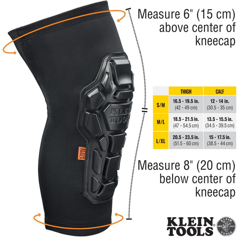 Klein 60615 Heavy Duty Knee Pad Sleeves, S/M - Image 3