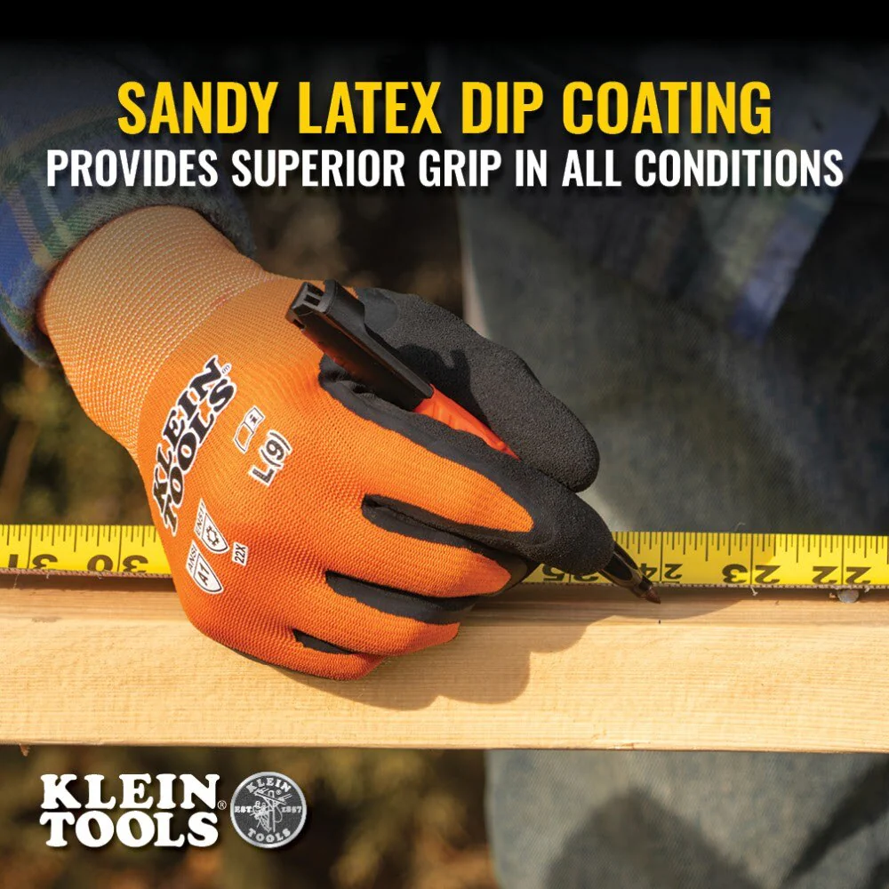 Klein 60837 Winter Knit Dipped Gloves, Cut Level A1, Touchscreen, X-Large - Image 4