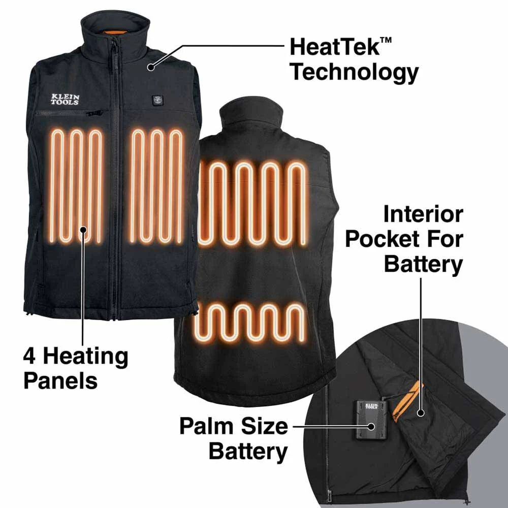 Klein 60953 Heated Base Layer Vest, Medium - Image 2