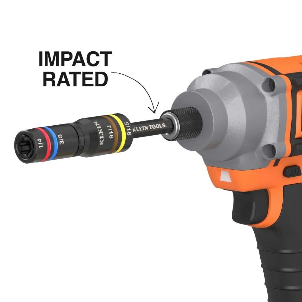 Klein 652QS Quad-8 Deep-Well Heavy-Duty Impact Flip Sockets, SAE (3 Piece) - Image 5