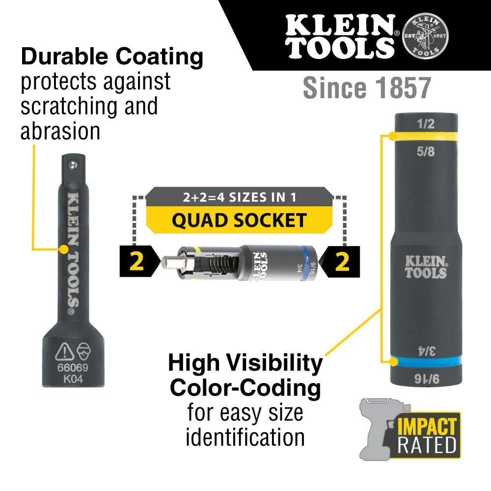 Klein 66009 4-In-1 Flip Quad Socket - Image 2
